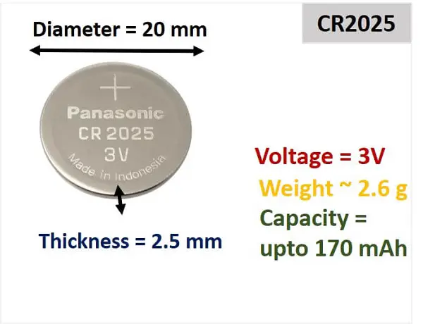 CR2025 specs