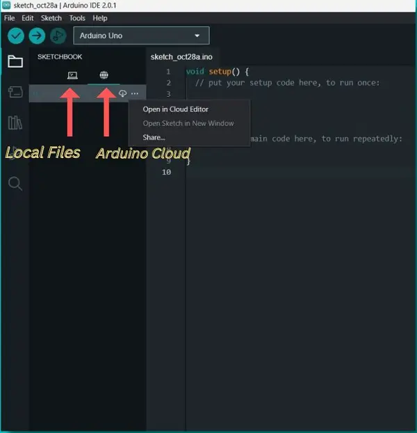 Cloud Support in Arduino IDE