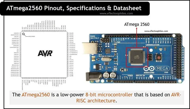 ATmega2560 Pinout, Specifications & Datasheet