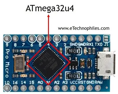 ATmega32u4 on Arduino pro micro