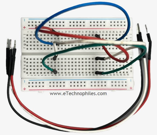 Jumper Wires on a Breadboard