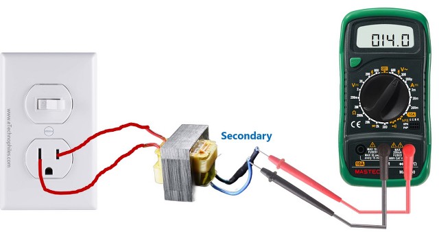 Measuring the output voltage of the transformer