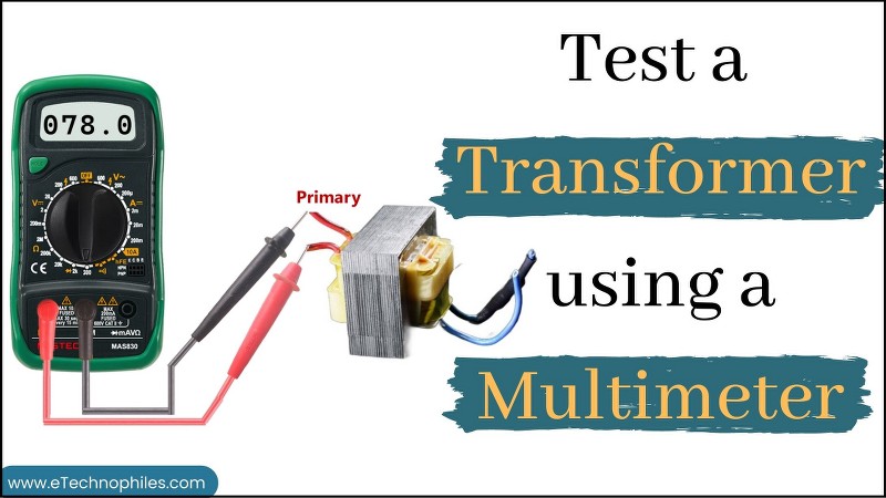 Test a transformer using a multimeter