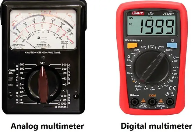 Analog and digital multimeter
