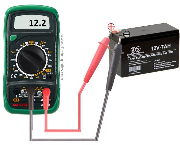 How to test a 12v battery with a multimeter