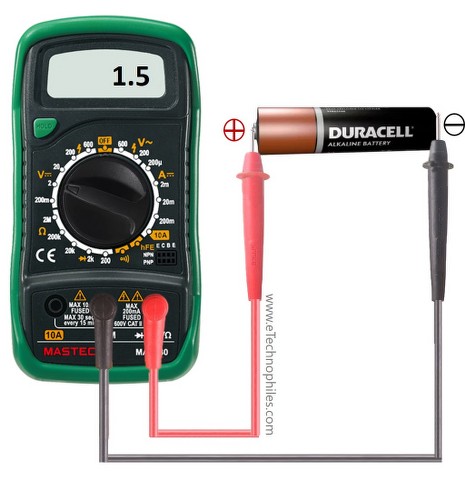 How to test a AA battery with a multimeter