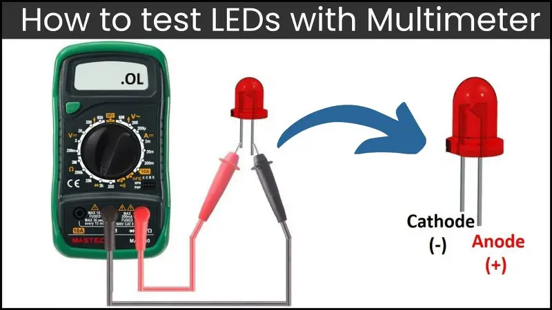 How to test an LED with a multimeter