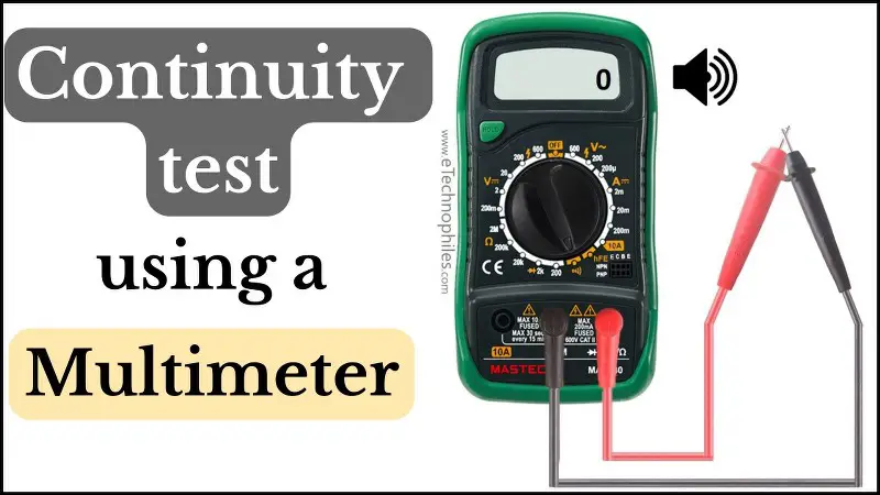 How to test continuity with a multimeter?