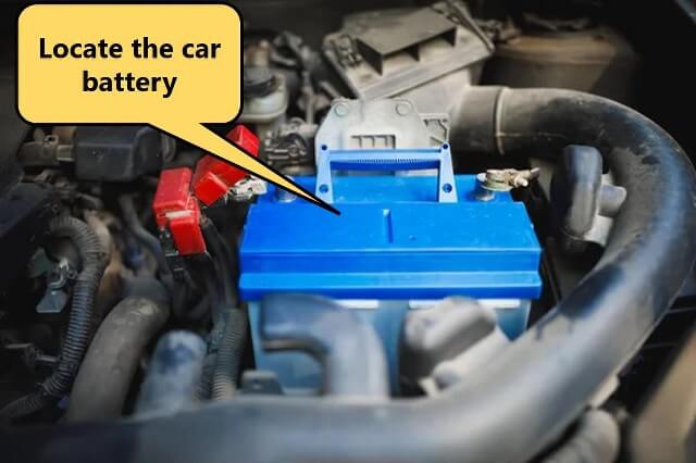 Locate the car battery