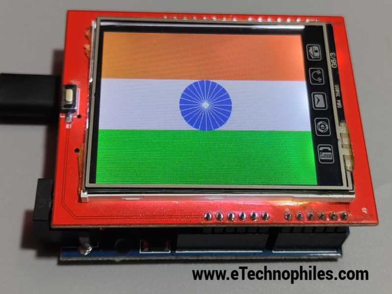 Displaying the national flag on TFT display
