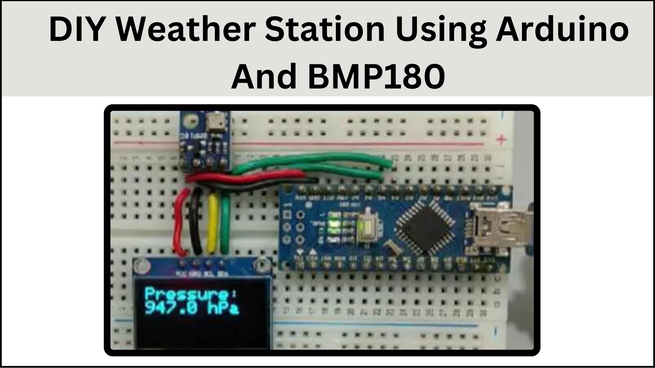 DIY weather station using arduino and BMP180