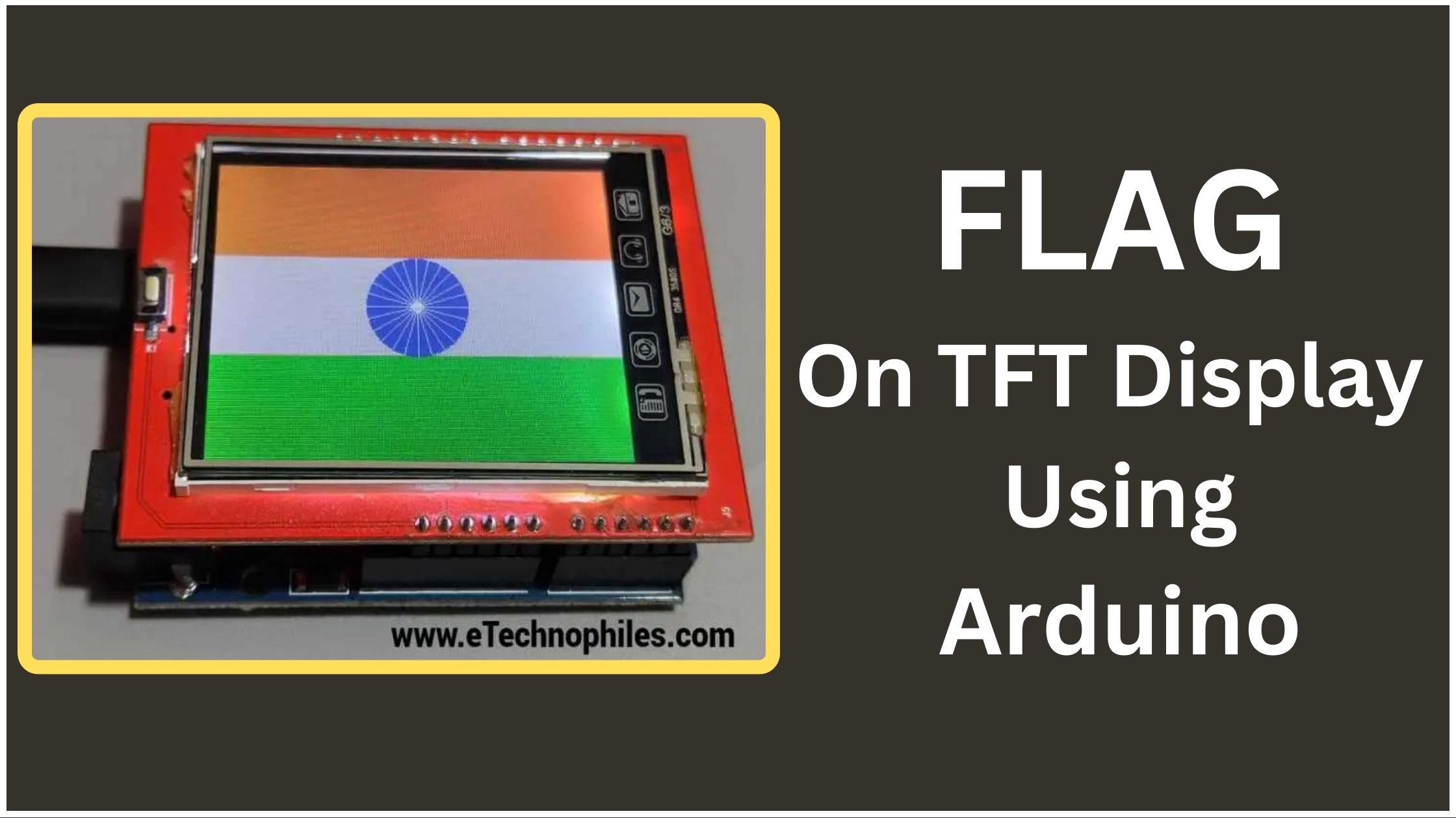 FLAG on TFT display using arduino