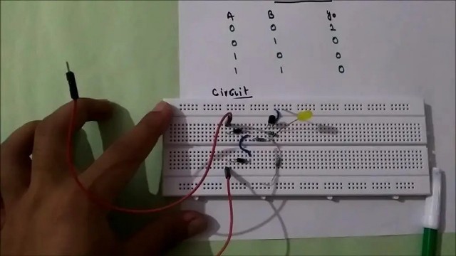 NOR Gate on a breadboard