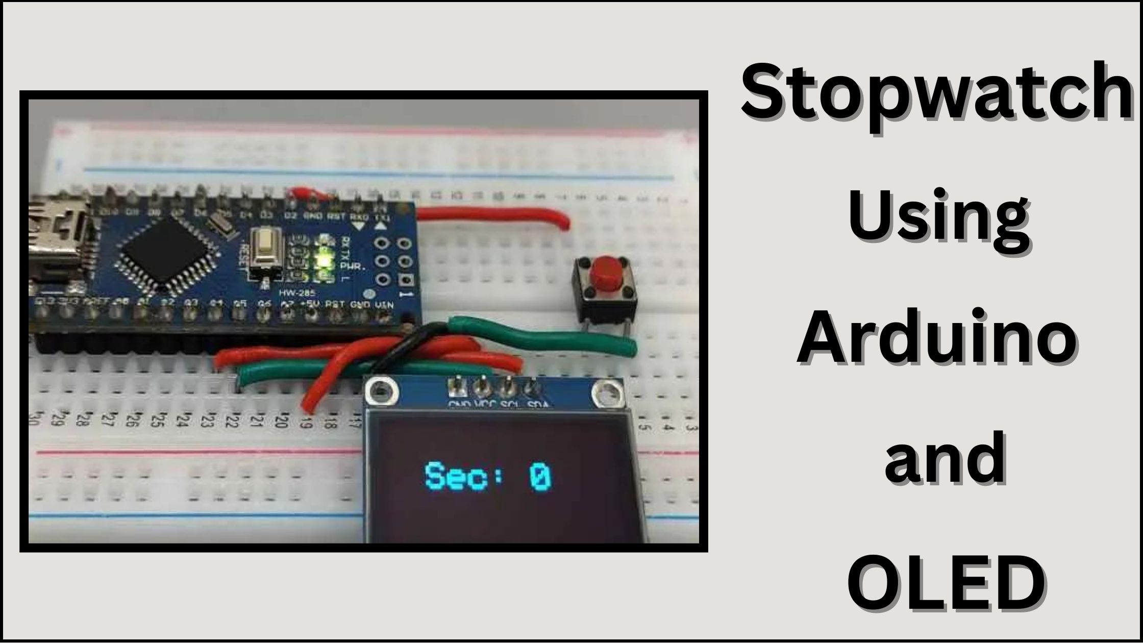 Stopwatch using Arduino and OLED