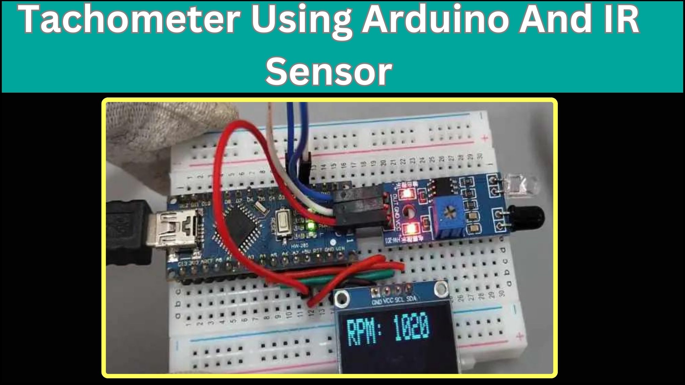 Tachometer using Arduino and IR sensor