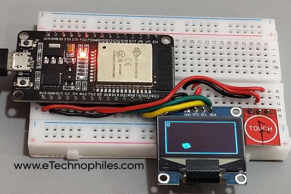 Flappy bird project assembled on a breadboard