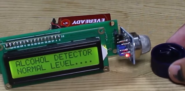 Alcohol detector using MQ-2 with Arduino