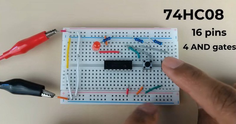 AND gate using 74HC08