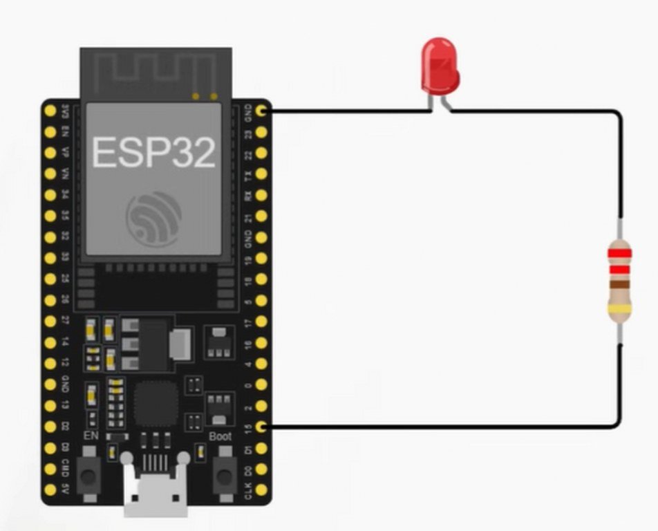 Esp32 LED blinking Circuit